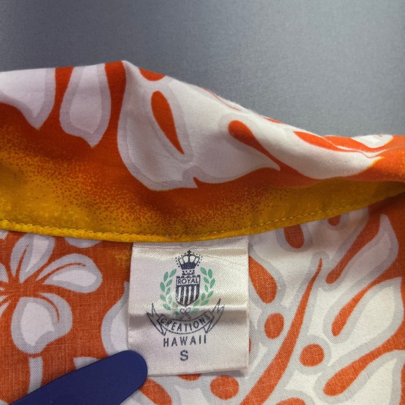 Royal Creations Hawaii Shirt Floral Print Button Up Short Sleeve S‎ Boho Beach - Picture 4 of 7